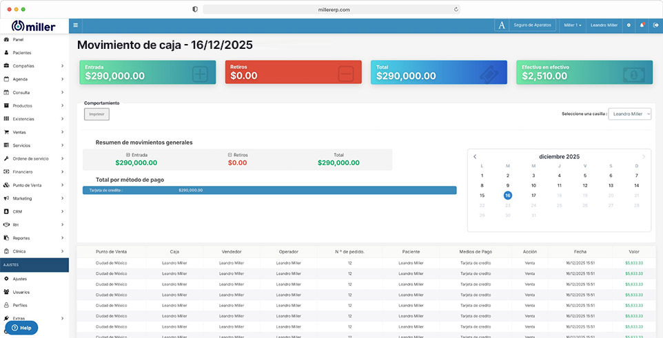 Miller APP screenshot